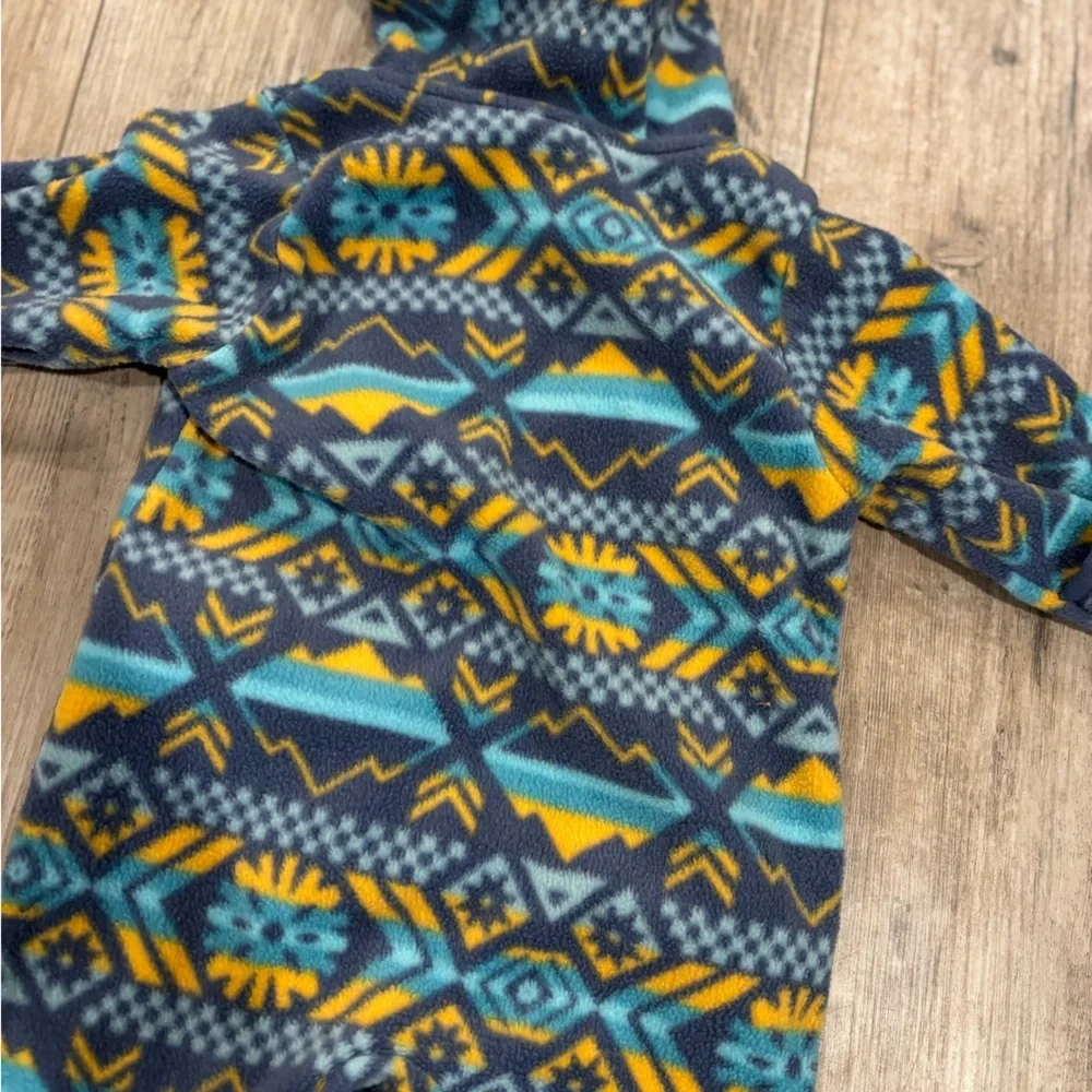 Columbia Kids' Vibrant Blue and Yellow Geometric Bunting Snowsuit Size 3-6 Month